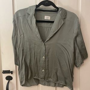 Wilfred Satin Button Down Top